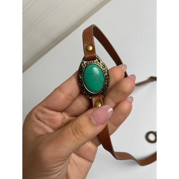 Women's Wrap Around Bracelet Reversible Charm Metal Turquoise Whimsy Boho Fairy - Picture 6 of 9